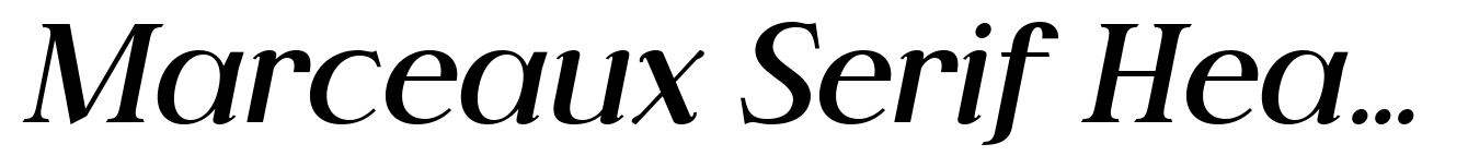 Marceaux Serif Heavy Italic